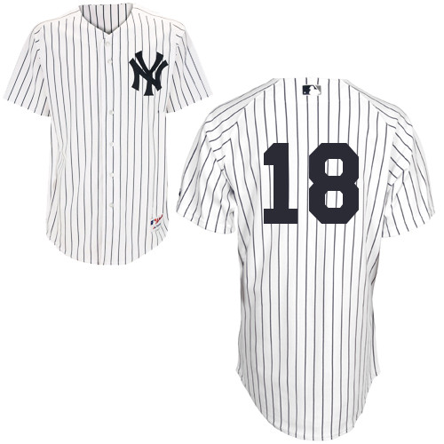 Hiroki Kuroda #18 MLB Jersey-New York Yankees Men's Authentic Home White Baseball Jersey